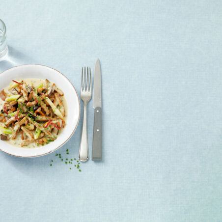 Geschnetzeltes Schweinefilet mit Waldpilzen Geschnetzeltes Schweinefilet mit Waldpilzen