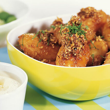 Nusskartoffeln mit sahniger Meerrettichsauce Nusskartoffeln mit sahniger Meerrettichsauce