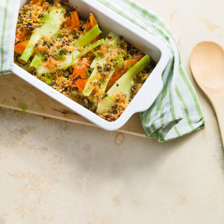 Überbackener Fenchel und Kürbis Überbackener Fenchel und Kürbis