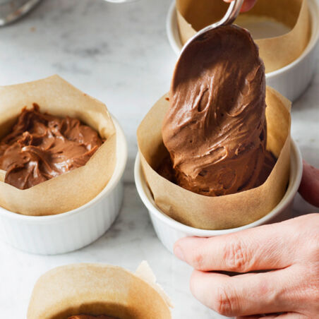 Schokokuchen mit Kirschkompott Schokokuchen mit Kirschkompott