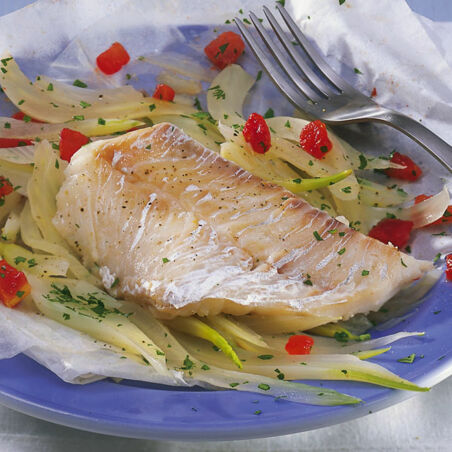Kabeljaufilet in Pergament Kabeljaufilet in Pergament