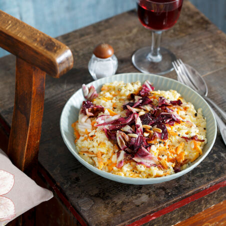 Möhren-Risotto mit Radicchio Möhren-Risotto mit Radicchio