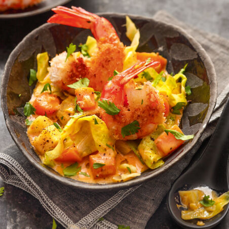 Kokosragout mit Garnelen Kokosragout mit Garnelen