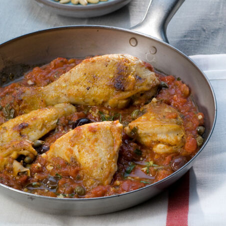 Geschmorte Hühnerteile Geschmorte Hühnerteile