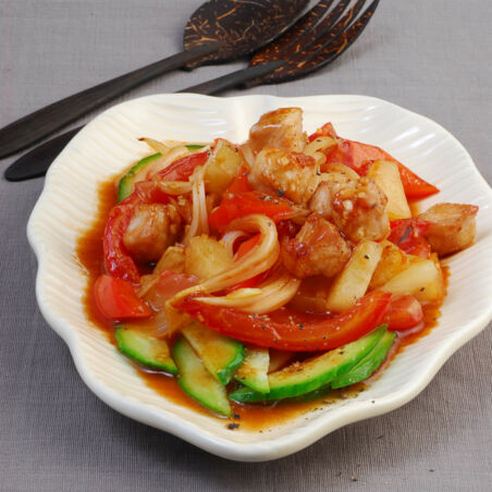 Schweinefleisch süßsauer mit Ananas Schweinefleisch süßsauer mit Ananas