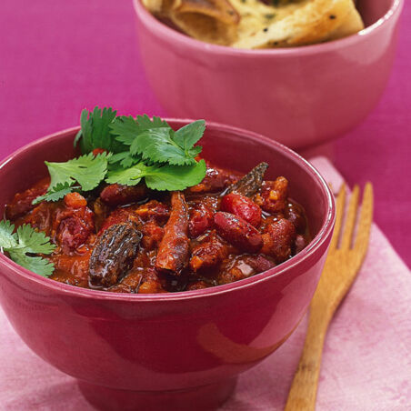 Kidneybohnen in roter Sauce