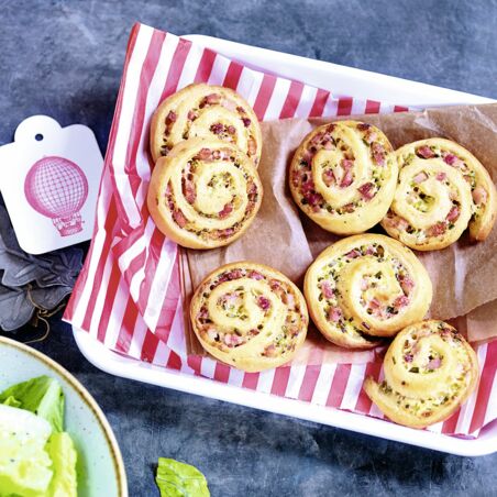 Flammkuchen-Schnecken Flammkuchen-Schnecken