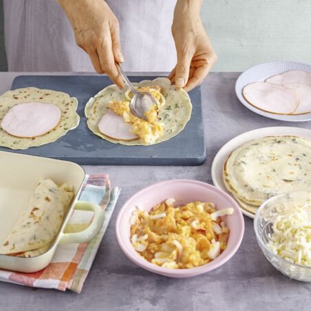 Gefüllte Kräuter-Crespelle Gefüllte Kräuter-Crespelle