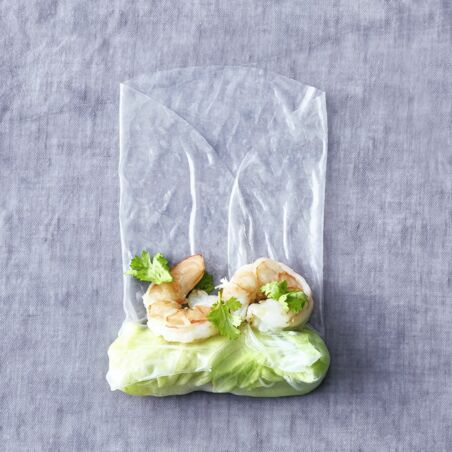 Salatrollen mit Schwein und Garnele Salatrollen mit Schwein und Garnele