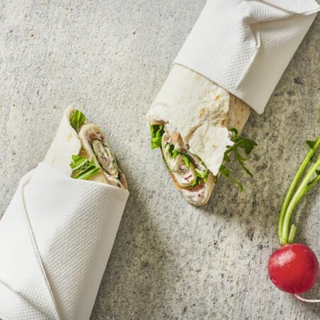 Wraps mit Lachs und Radieschen Wraps mit Lachs und Radieschen