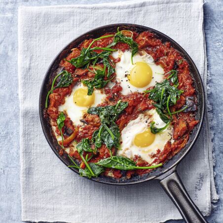 Shakshuka mit Spinat Shakshuka mit Spinat