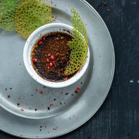 Tomaten-Gin-Brûlée