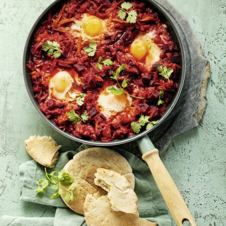 Shakshuka mit Rote Bete Shakshuka mit Rote Bete