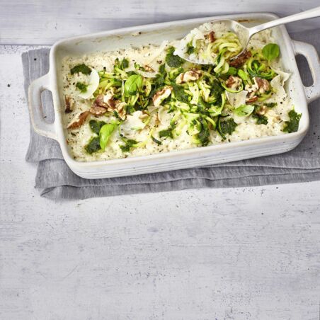 Ofenrisotto mit
Zucchini Ofenrisotto mit
Zucchini