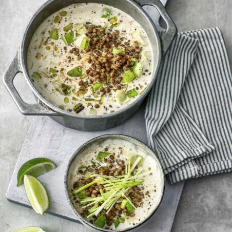 Lauch-Linsen-Eintopf mit Limette Lauch-Linsen-Eintopf mit Limette