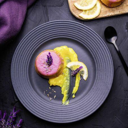 Lavendeltörtchen mit Zitronencreme Lavendeltörtchen mit Zitronencreme