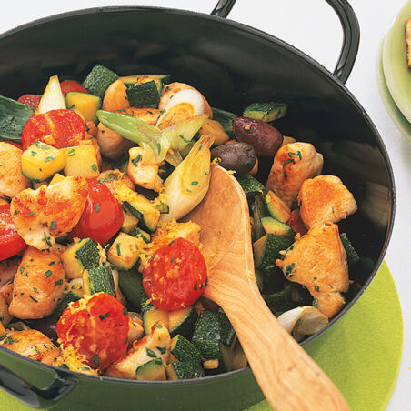 Hühnerpfanne mit Gemüse Hühnerpfanne mit Gemüse