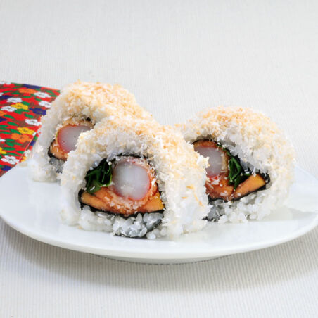 Florida Roll mit Tempura-Garnele Florida Roll mit Tempura-Garnele
