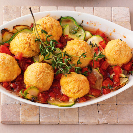 Gratinierte Tofubällchen Gratinierte Tofubällchen