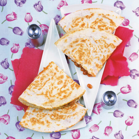 Chilibohnen-Tortilla-Pizza Chilibohnen-Tortilla-Pizza