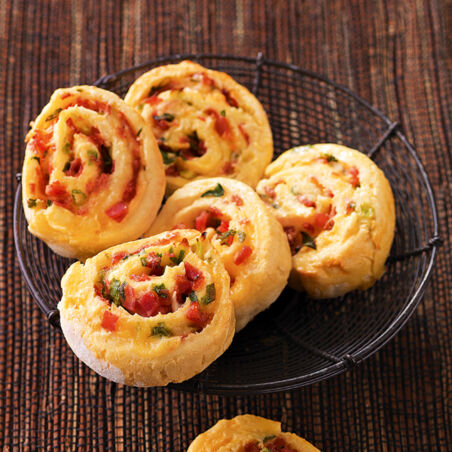 Schinken-Hefeschnecken Schinken-Hefeschnecken