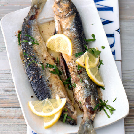 Gebratene grüne Heringe Gebratene grüne Heringe