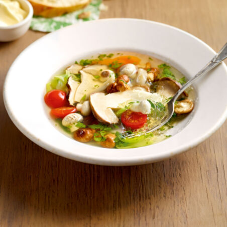 Tellersülze mit Pilzen