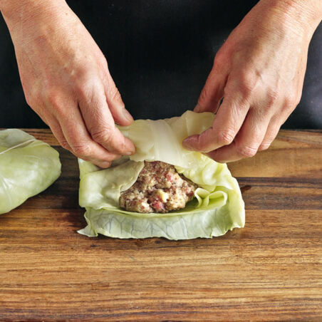 Kohlrouladen mit Kartoffelpüree Kohlrouladen mit Kartoffelpüree