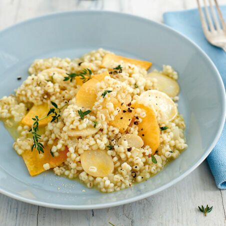 Graupenrisotto mit Steckrübengemüse Graupenrisotto mit Steckrübengemüse