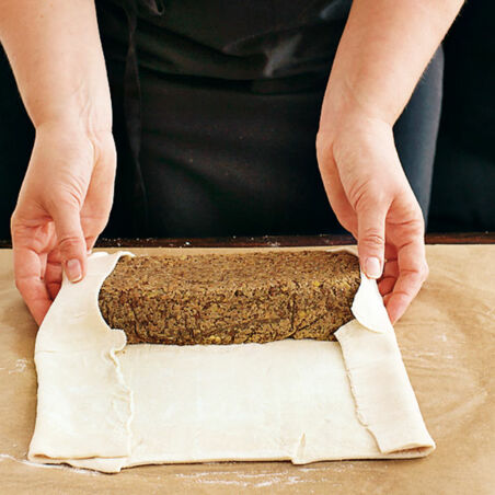 Linsenbraten im Blätterteig Linsenbraten im Blätterteig