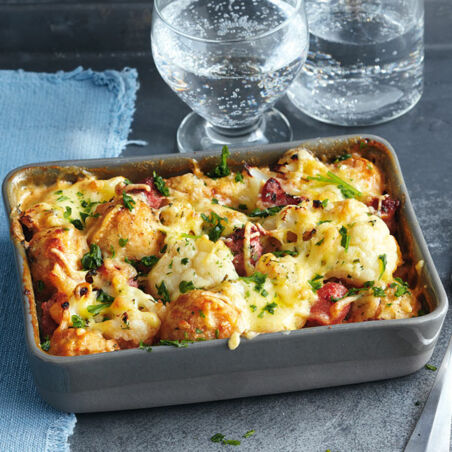 Blumenkohl mit Miniknödel Blumenkohl mit Miniknödel