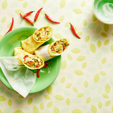 Asia-Pfannkuchen-Wrap Asia-Pfannkuchen-Wrap