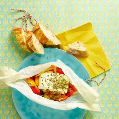 Fetakäse im Päckchen Fetakäse im Päckchen