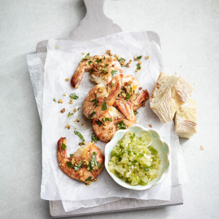 Garnelen mit Chili-Caipi-Salsa Garnelen mit Chili-Caipi-Salsa