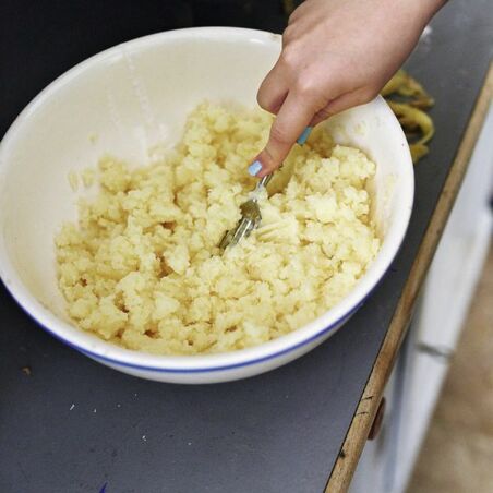 Kartoffel-klöße halb und halb Kartoffel-klöße halb und halb