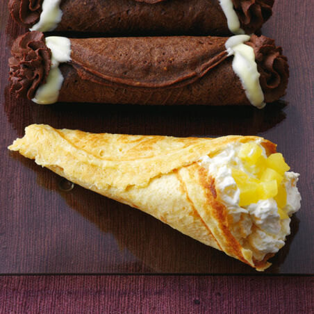 Kokoshörnchen mit Ananasquark Kokoshörnchen mit Ananasquark