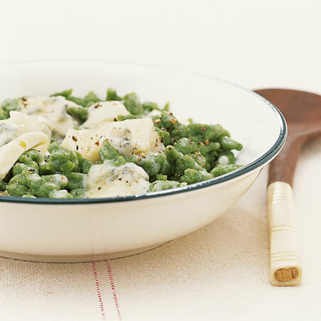 Spinatspätzle mit Gorgonzola Spinatspätzle mit Gorgonzola