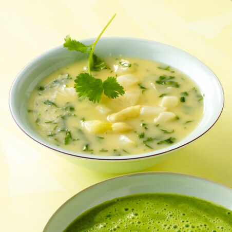 Spargelcreme mit Koriander Spargelcreme mit Koriander