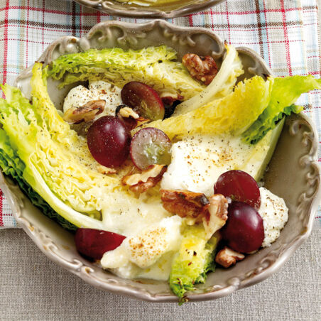 Wirsing mit Trauben und Ziegenkäse Wirsing mit Trauben und Ziegenkäse