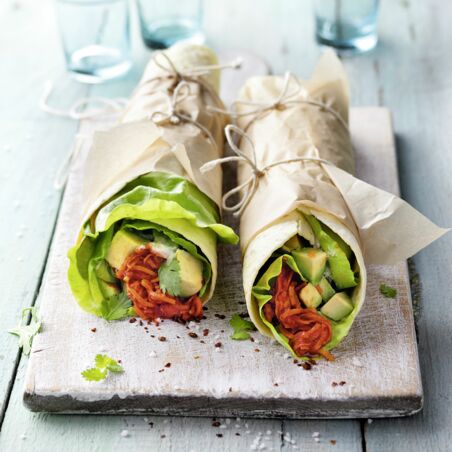 Süßkartoffelnudel-Chili-Wraps Süßkartoffelnudel-Chili-Wraps