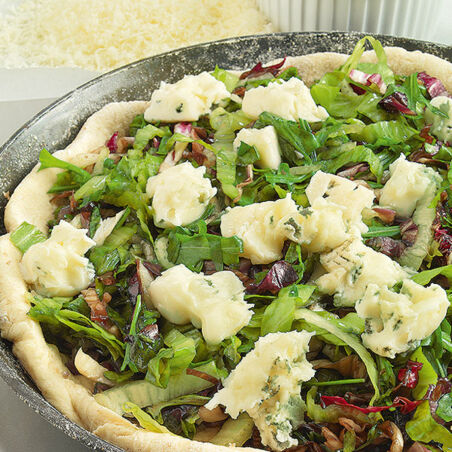 Salatfladen mit Gorgonzola