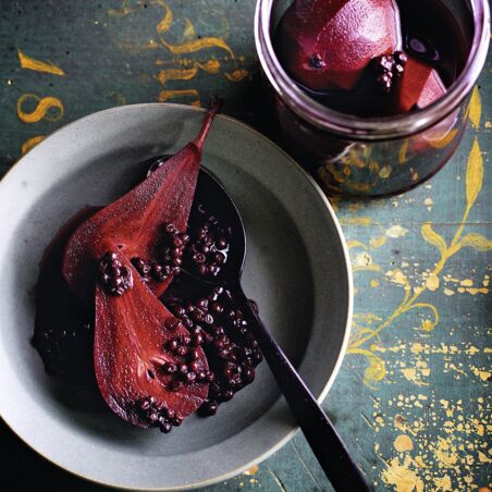 Birnen mit Holunderbeeren Birnen mit Holunderbeeren