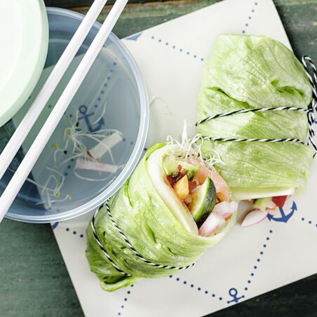 Salatwraps mit Lachs Salatwraps mit Lachs