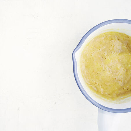 Mehrkornbrei mit Banane und Orange Mehrkornbrei mit Banane und Orange