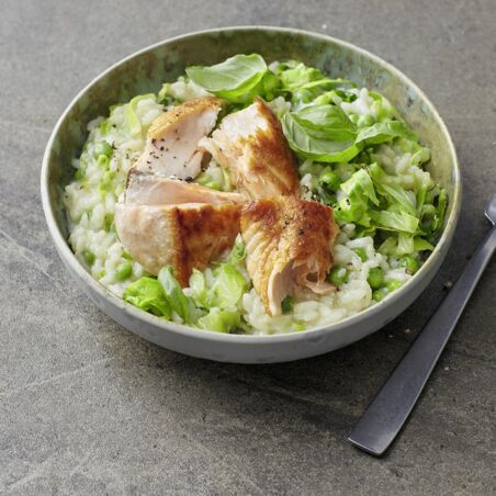 Spitzkohl-Risotto mit Lachs Spitzkohl-Risotto mit Lachs