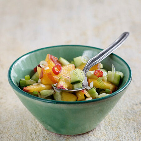 Pfirsich-Gurken-Salsa Pfirsich-Gurken-Salsa