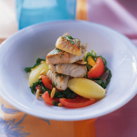 Seelachs mit Rucola Seelachs mit Rucola