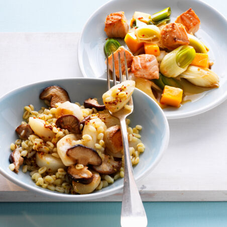 Lauchgemüse mit Lachs Lauchgemüse mit Lachs