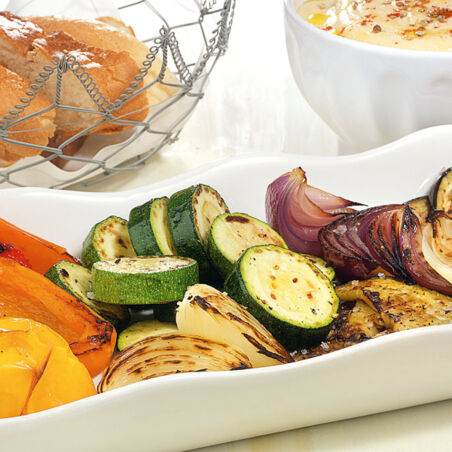 Ofengemüse mit Hummus Ofengemüse mit Hummus