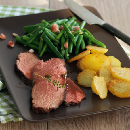 Speckböhnchen und Bratkartoffeln Speckböhnchen und Bratkartoffeln